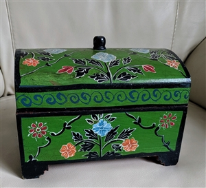 Folk Art handmade wooden large box storage