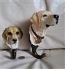 Resin and plastic Labrador dog leash hangers