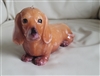 Large vintage Dachshund  10 inch long candle