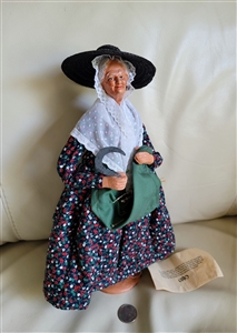 Simone Joulglas clay Santon woman figurine art folk art clay woman sculpture decor and collectible art