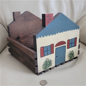 Wooden handcrafted storage box organizer Folk Art elegant collectible boxes