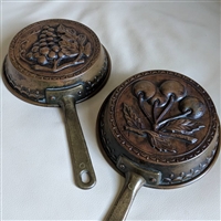 Brass and copper skillet pens fruit embossed baker