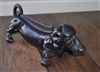 Vintage heavy Dachshund shoe scraper