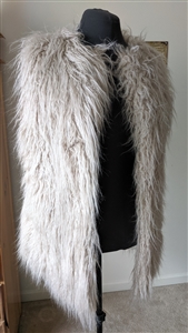 Long faux fur women vest by Pull and Bear sz M