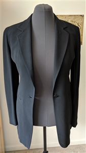 Donna Karan Italian long black women blazer jacket