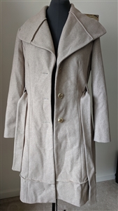 Calvin Klein wool blend women long jacket sz 16