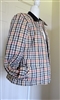 Plaid Talbot petite jacket in quilted design sz Lp