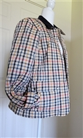Plaid Talbot petite jacket in quilted design sz Lp