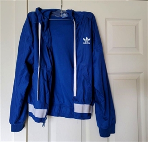 2015 Adidas unisex preowned blue bomber jacket medium