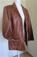 Mossimo vintage brown leather women jacket coat