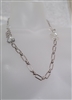 Elegant necklace in silver tone metal with beads