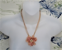 Floral articulated petals multi string Boho choker