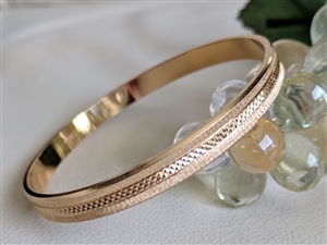 Monet bangle bracelet satin and shimmering gold