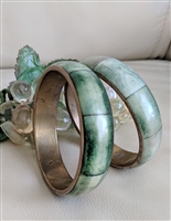 Mediterranean style brass colorful bangles set