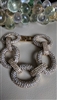 Pave large chain links bracelet elegant design