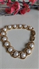 Napier elegant chainvlink and faux pearls bracelet
