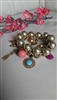 Chunky stretchable gold tone bracelet jewelry