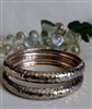 Bohemian style bangle bracelet in set of two