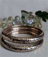 Bohemian style bangle bracelet in set of two