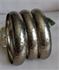 Gold tone hand hammered design bangles set of 3