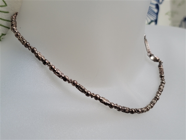 Vintage NAPIER Silver Tone Wheat Link Necklace 22