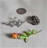 Giovanni Krementz set of three floral brooches