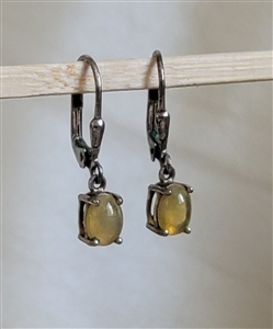 Opal dangle vintage Sterling 925 earrings jewelry
