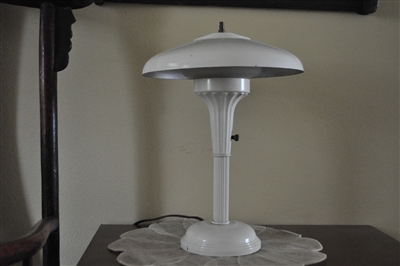 Art Deco metal mushroom table lamp original