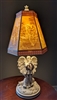 Angel Resin Alabastrite table lamp playing trumpet