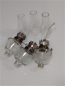 Kerosene lamp glass inserts vintage