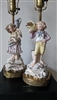 Cordey Cybis porcelain boy and girl lamps
