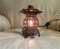 Cast iron Pagoda shaped electric lamp display