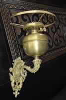 Brass Kerosene wall mount Victorian style