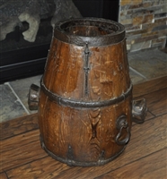 Antique Asian merchant wooden bucket