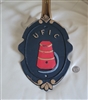UFIC Firemen advertising cast iron wall plaque