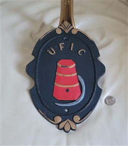 UFIC Firemen advertising cast iron wall plaque