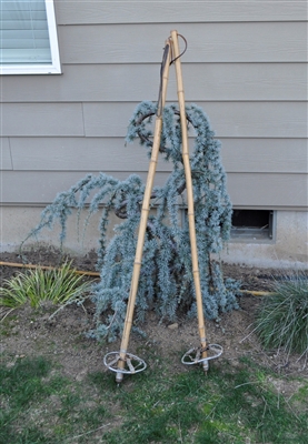 Antique handcrafted Ski poles home decor display