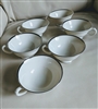 Cream porcelain Lenox Montclair cups platinum trim