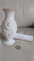Lenox Ivory Floral Splendor vase rose design