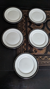 Lenox Black Royale porcelain plates in set of five