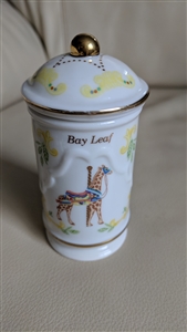 Bay Leaf spice jar by Lenox carousel collection