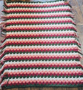 Amazing striped knitted reversible blanket cover