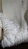 Hand Crochet white seashells blanket with fringes