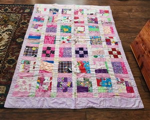 Handmade quilt throw in patchwork design 2009