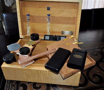 Vintage Sage Humidos wooden cigar storage chest