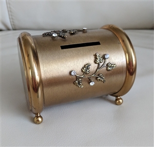 Gold Tone Products 1940 metal trinket money bank