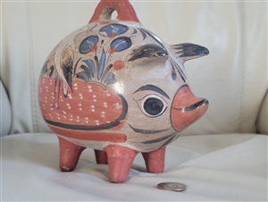 Terracotta vintage piggy PIG bank Mexico