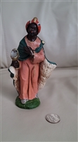 Italian resin merchant king figure Nativity decor