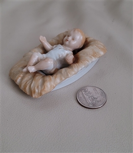 Vintage porcelain Baby Jesus figurine made in Japan Nativity collectible.