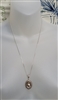 Serling Silver Cross necklace green Baltic Amber